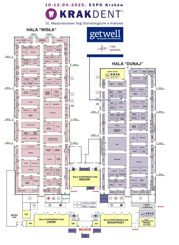 Krakdent 2025 stoisko D24 Getwell - ExamVision lupy premium